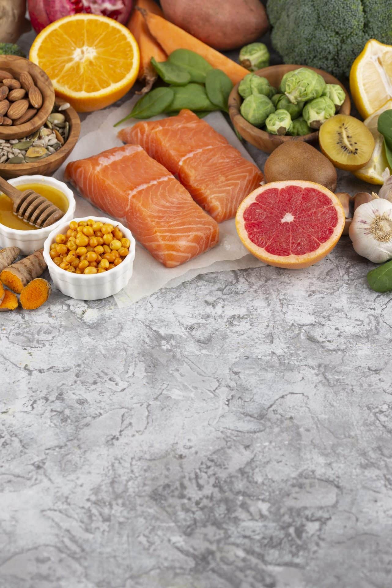 immunity boosting food healthy lifestyle with citrus scaled